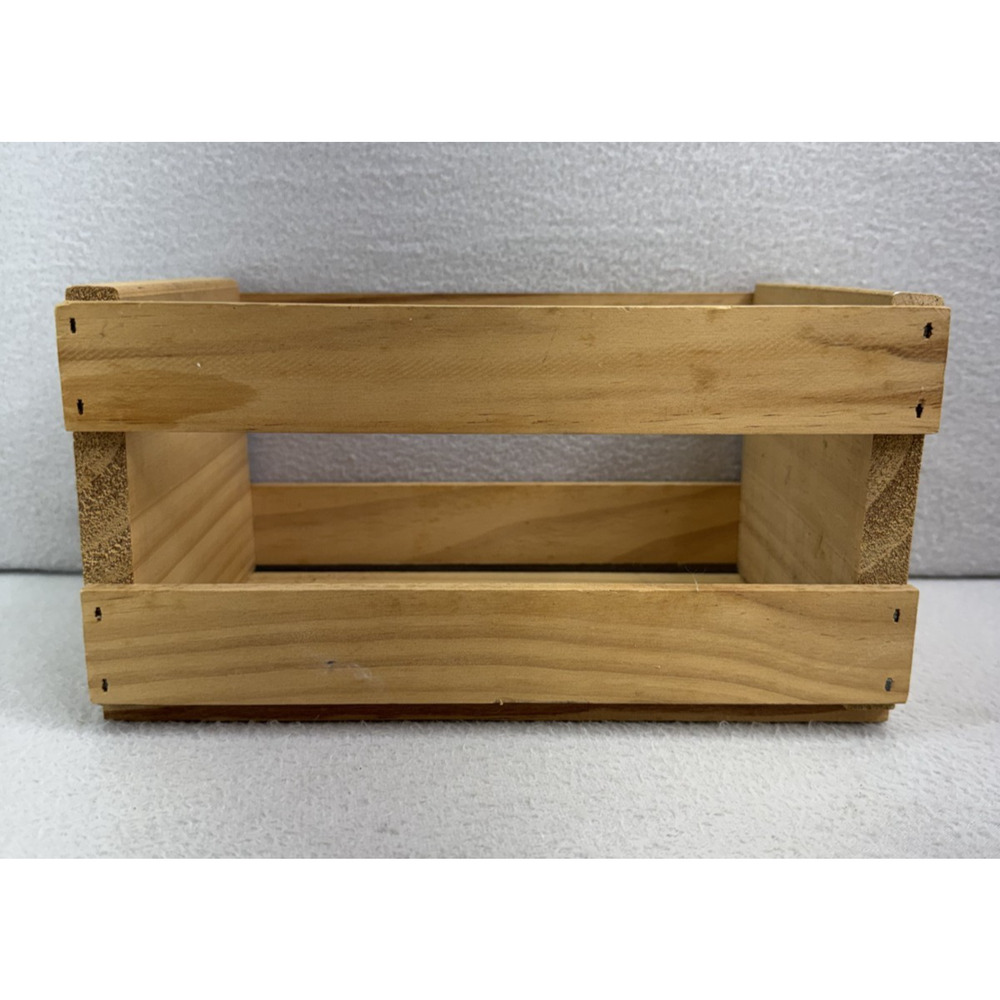 Napa Valley Box Co Wood CD DVD Storage Crate Shelf 10x6 Embossed VTG